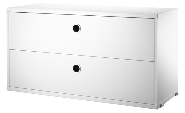 STRING Komoda Chest with Drawers 78 x 30 cm, White