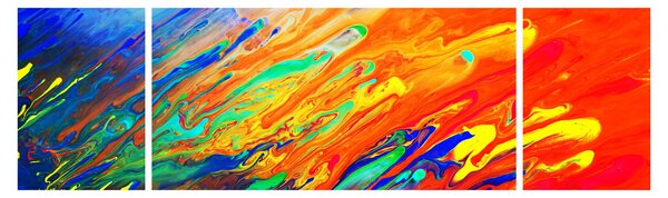 Obraz - Barevná abstrakce (170x50 cm)