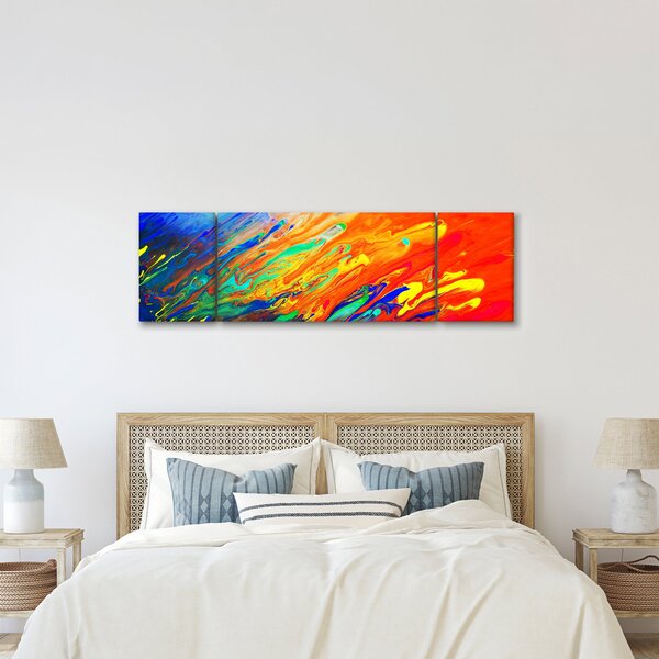 Obraz - Barevná abstrakce (170x50 cm)