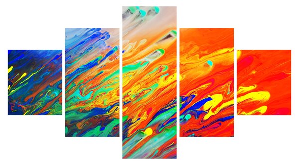 Obraz - Barevná abstrakce (125x70 cm)