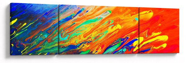 Obraz - Barevná abstrakce (170x50 cm)