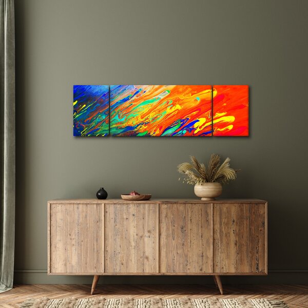 Obraz - Barevná abstrakce (170x50 cm)