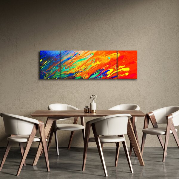 Obraz - Barevná abstrakce (170x50 cm)