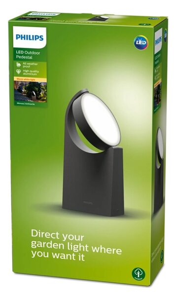 Philips 8719514477292 Mimosa exteriérový sloupek LED 7W/630lm 2700K antracit