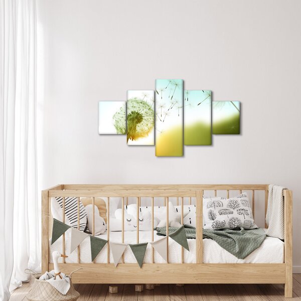 Obraz - Pampeliška ve větru (125x70 cm)