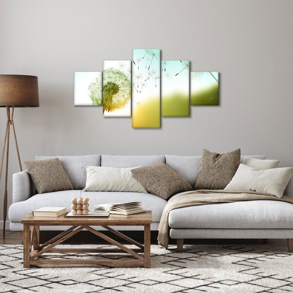 Obraz - Pampeliška ve větru (125x70 cm)