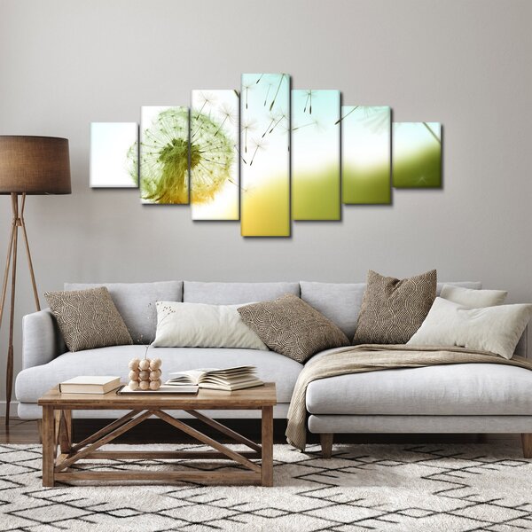 Obraz - Pampeliška ve větru (210x100 cm)