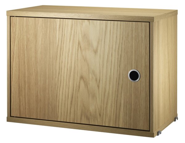 STRING Skříňka Cabinet with Swing Door, Oak