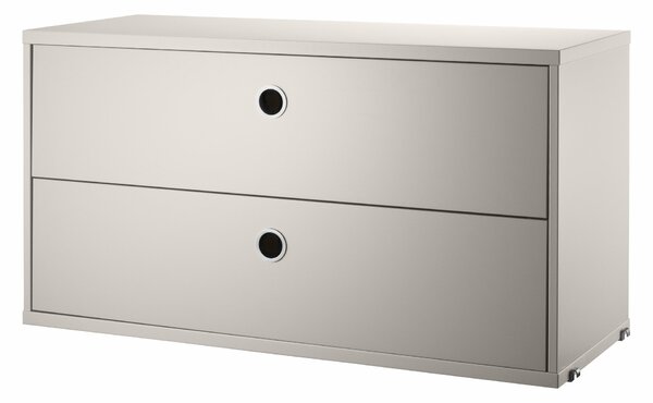 STRING Komoda Chest with Drawers 78 x 30 cm, Beige