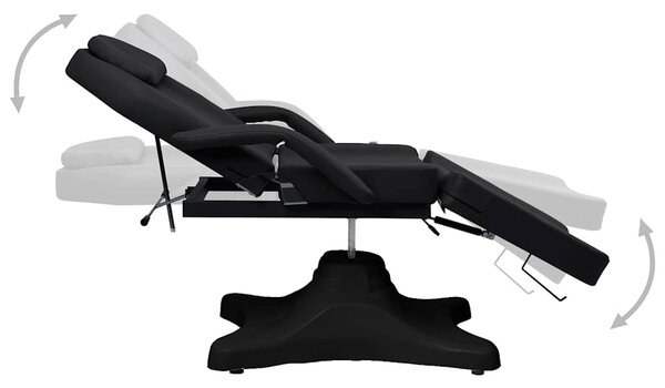 Masážní stůl černý 180 x 62 x (86,5–118) cm 110262