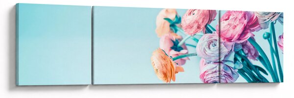 Obraz - Květiny ve váze (170x50 cm)