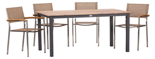ZAHRADNÍ SESTAVA kov, textil, kompozitní dřevo Gardenson - Online Only zahradní nábytek, Online Only