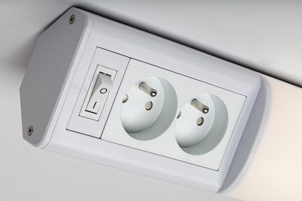 RABALUX 78041 Bath 2E svítidlo pod kuchynskú linku so zásuvkou š700mm LED 15W/1300lm 4000K bílá