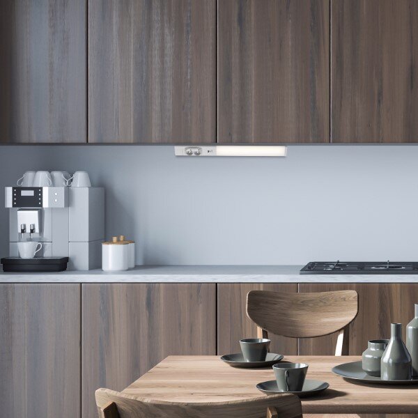 RABALUX 78042 Bilal E svítidlo pod kuchynskú linku so zásuvkou š600mm LED 18W/1750lm 4000K matná bílá