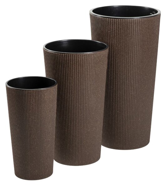PLASTOVÝ KVĚTINÁČ URBANIKA ECO 36,5X19,5 CM TMAVĚHNĚDÁ