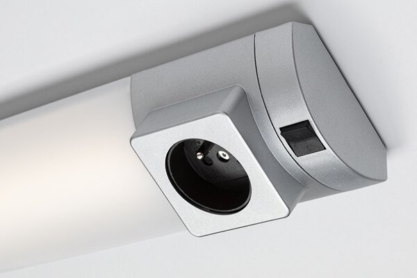 RABALUX 78039 Soft 2E svítidlo pod kuchynskú linku so zásuvkou š680mm LED 8W/450lm 4000K stříbrná, bílá