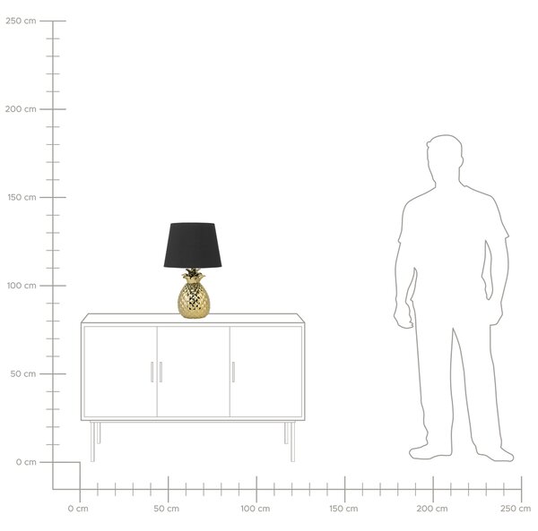 Stolní lampa PINEAPPLE Keramika Zlatá