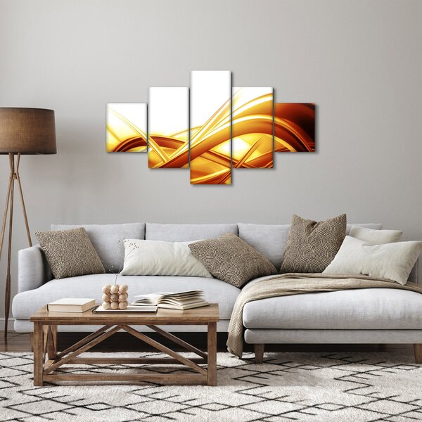 Obraz - Žlutá abstrakce (125x70 cm)