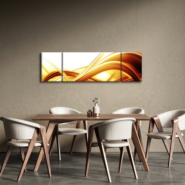 Obraz - Žlutá abstrakce (170x50 cm)