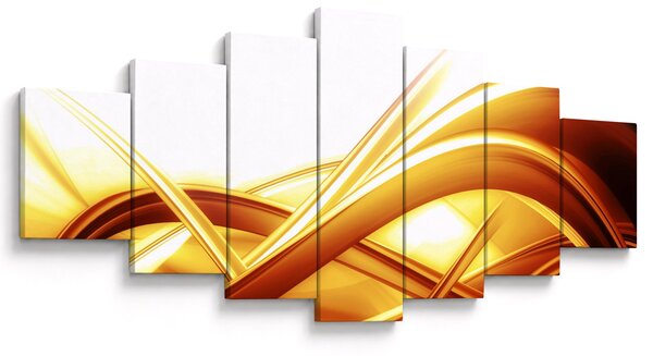 Obraz - Žlutá abstrakce (210x100 cm)
