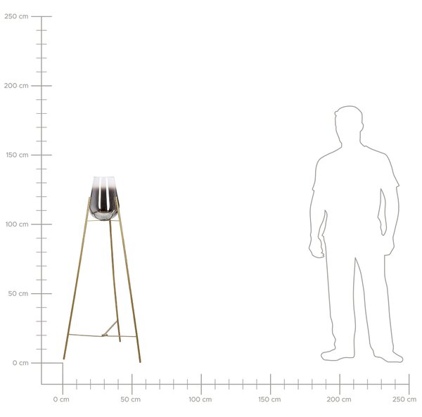 Stojací lampa MENA Kov Zlatá