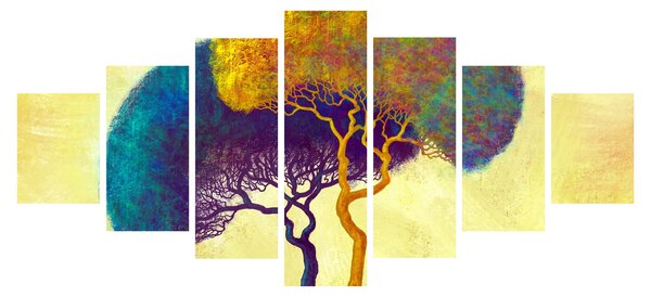 Obraz - Stromy na kopci (210x100 cm)