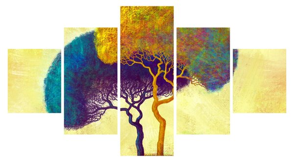 Obraz - Stromy na kopci (125x70 cm)