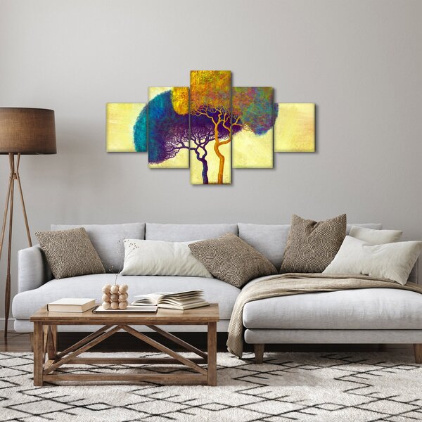 Obraz - Stromy na kopci (125x70 cm)