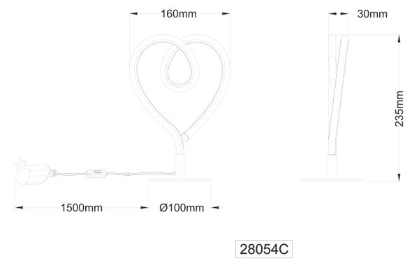GLOBO 28054C AMORE dekorační osvětlení LED 6W 450/250lm 3000K chromová