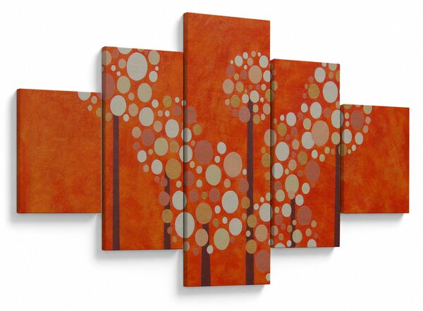 Obraz - Oranžový les (125x70 cm)