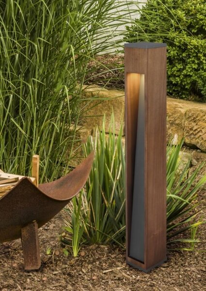 TRIO 409660130 CANNING venkovní sloupek v800mm 1xGU10 IP44 antracit, dřevo