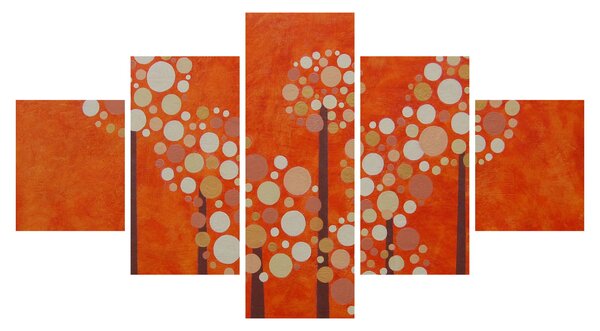 Obraz - Oranžový les (125x70 cm)