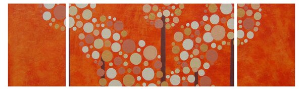 Obraz - Oranžový les (170x50 cm)