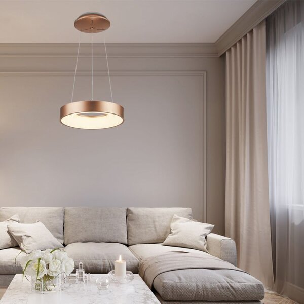 Rabalux 5054 Carmella závěsné LED svítidlo 600mm 50W / 3350lm 4000K IP20 bílá / zlatá