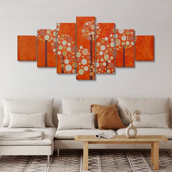 Obraz - Oranžový les (210x100 cm)