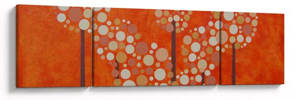 Obraz - Oranžový les (170x50 cm)