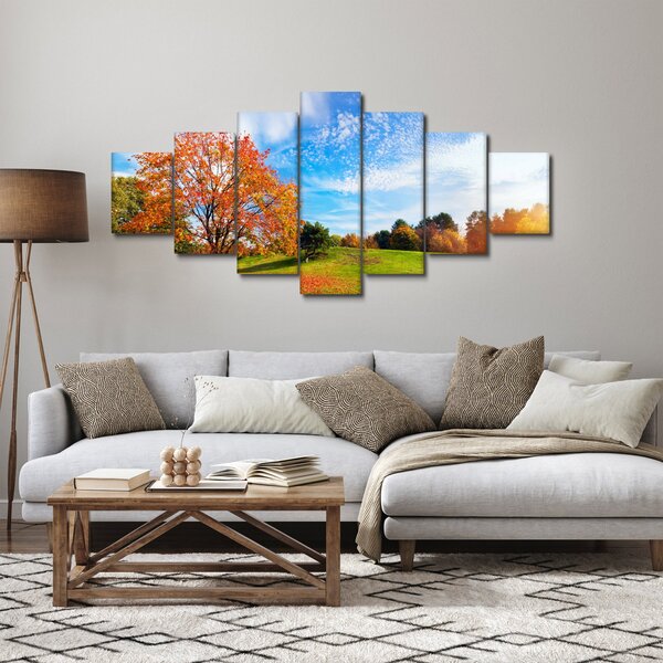 Obraz - Podzimní krajina (210x100 cm)