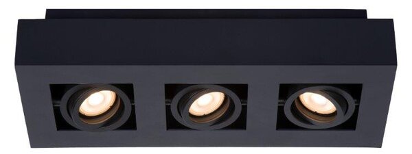 Lucide 09119/16/30 XIRAX stropní bodové stmívatelné svítidlo 3xGU10 / 5W LED černá