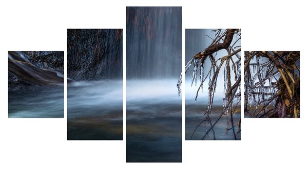 Obraz zimní laguny (125x70 cm)