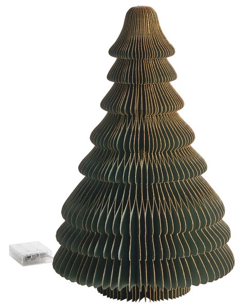 Vánoční dekorace LED ANDAN Vánoční stromek 41 cm Zelená