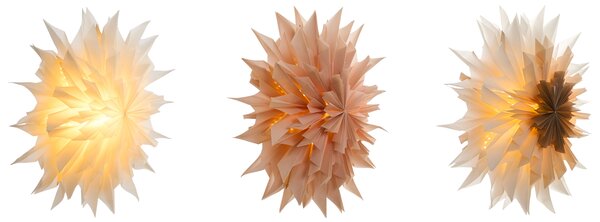Sada 3 závěsných dekorací LED FORSAN Hvězda 41 cm Pestrá
