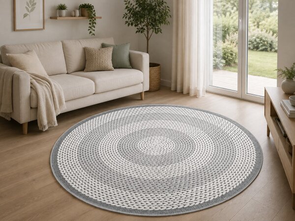 Protiskluzový koberec BARI PRINT 250371N-1 kruh