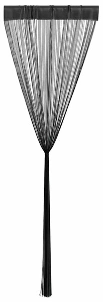 Provázkové záclony, 2 ks, 100x250 cm, černá 132400