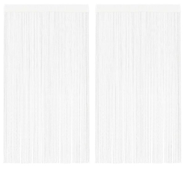 Provázkové záclony, 2 ks, 140x250 cm, bílá 132399