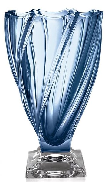 BOHEMIA PONTI BLUE VÁZA NA NOZE 330MM