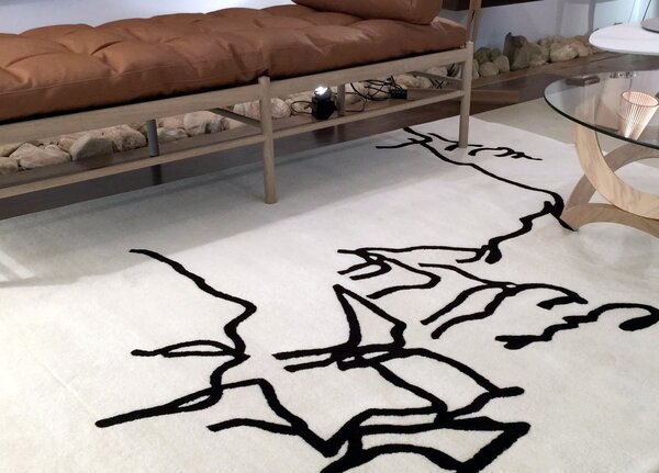 Nanimarquina Koberec Dibujo tinta 1957, 178x240 cm, kolekce Chillida