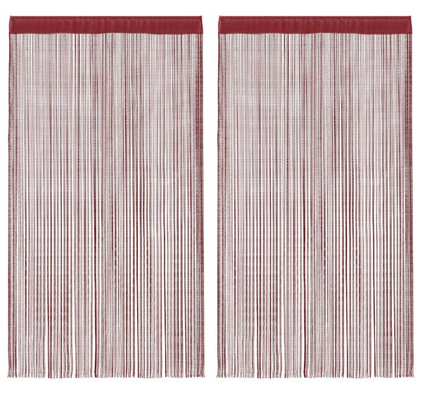 Provázkové záclony, 2 ks, 100x250 cm, vínová 132408
