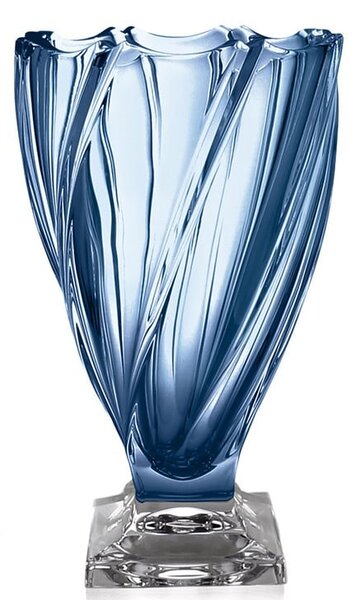 BOHEMIA PONTI BLUE VÁZA NA NOZE 330MM