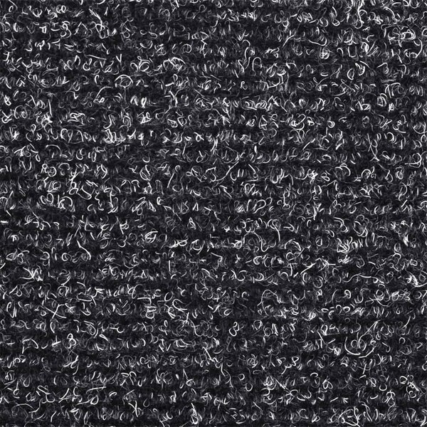 Schodové rohože samolepicí 15 ks 56 x 17 x 3 cm tmavě šedé, půlkulaté 132691