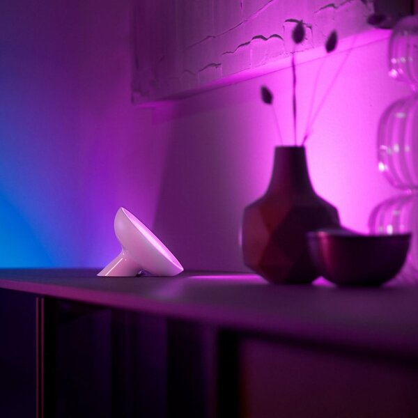 Philips HUE Bloom Gen4 EU / UK dekorační stolní LED svítilna 7.1W / 500lm 2000-6500K bílá Bluetooth